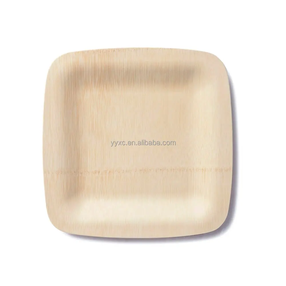 Disposable Biodegradable bamboo tray dish plate
