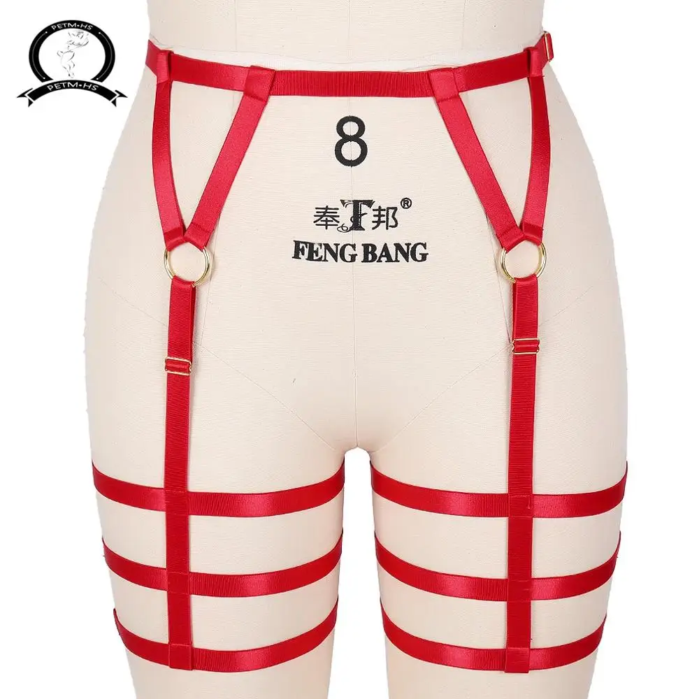 Gothic Heart Harness Garter Women High Waist Belts Set Mesh Lingerie Fashion Bondage Garter Sexy Pole Dance Bondage