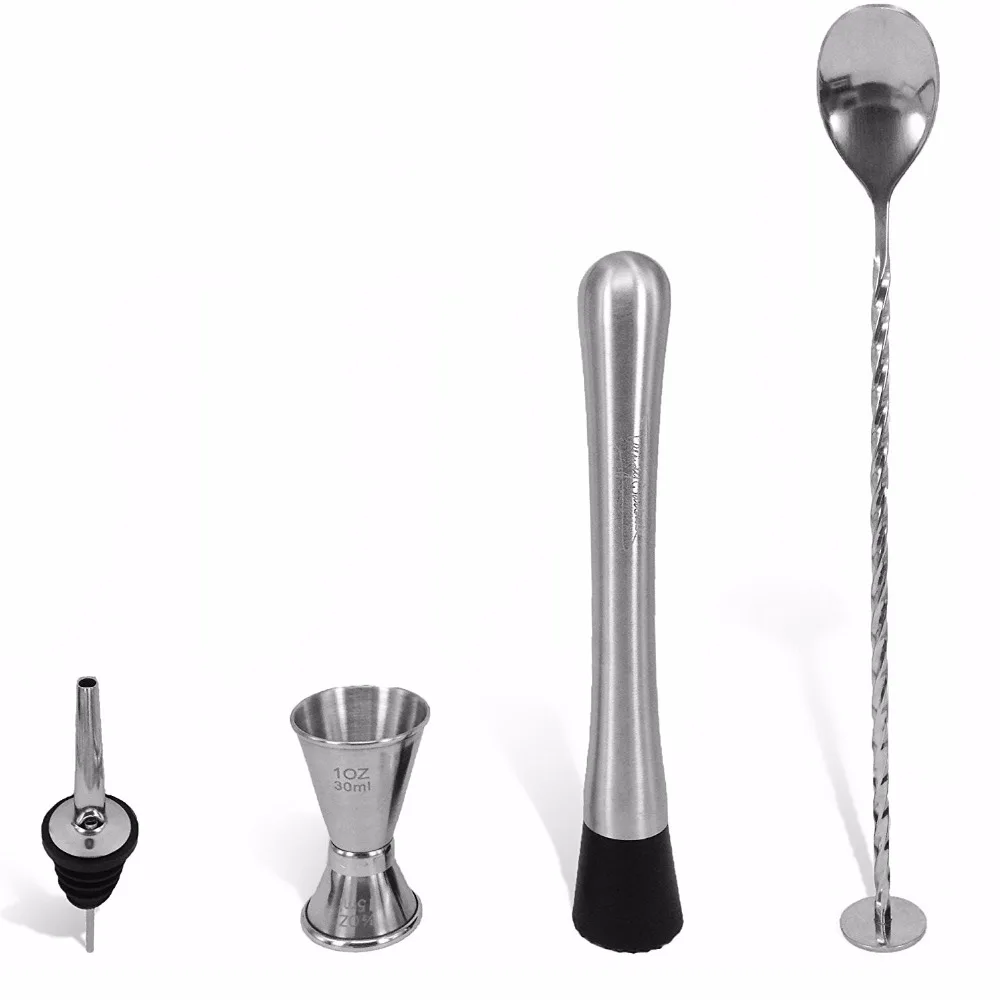 Bartender Set 6Pcs Wine Tools Bar Drink Cocktail Mixer Mixing Kit With Instructions