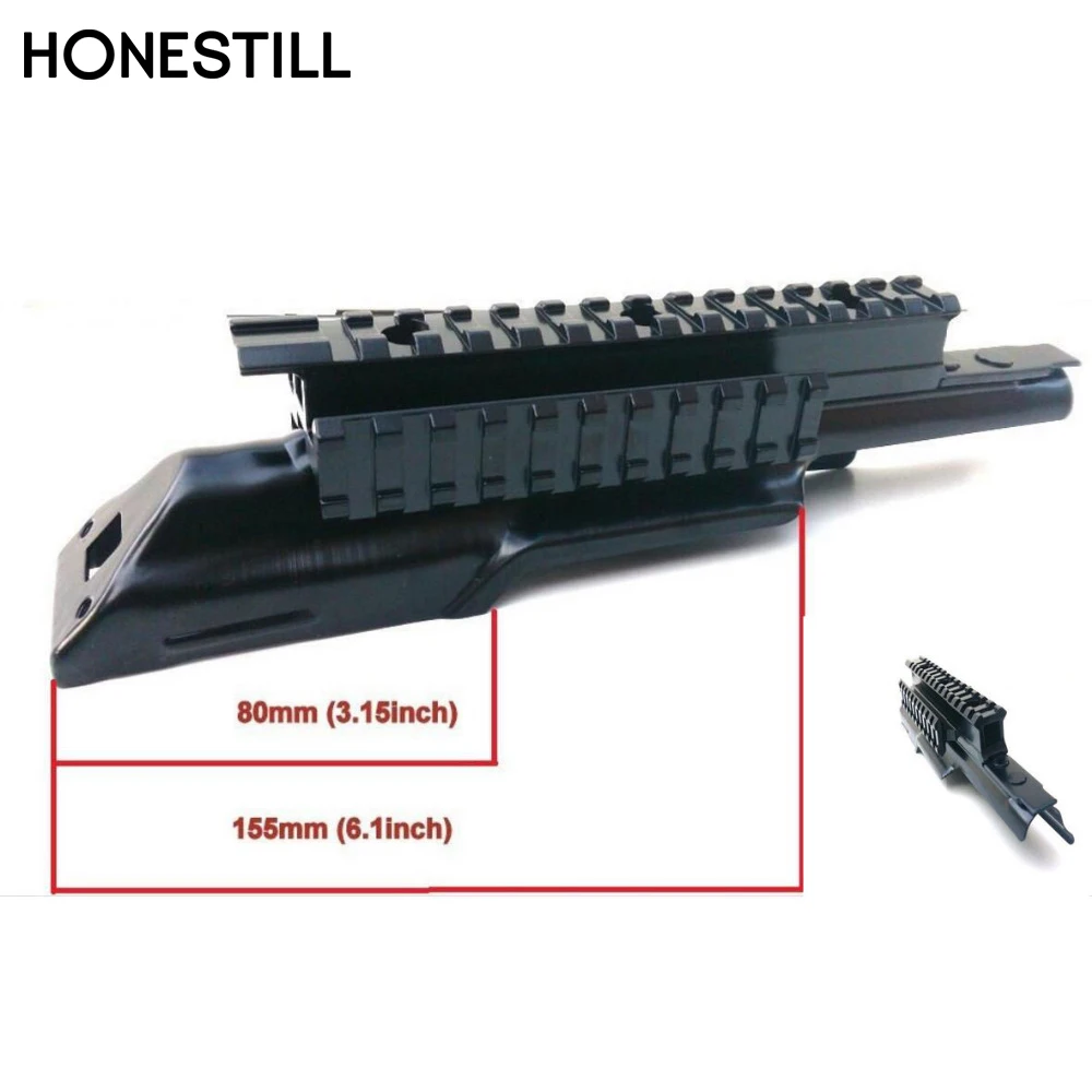 Tactical AK Receiver Cover w/ Tri-Rail Mounting System Ak 47 & 74 Top Cover Scope Mount Weaver Rail Receiver 20mm Picatinny