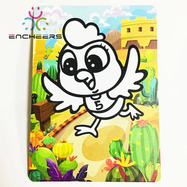 Children Sand Painting Art Cards  DIY Cartoon Painting Cards