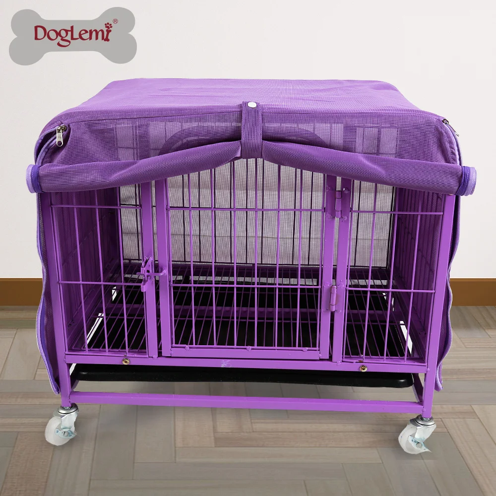 Doglemi Purple Pet Dog Cage Cover Net Cage Pet