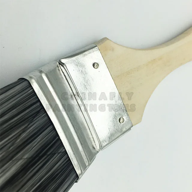 CTWHPB030  Wholesale price   Wooden Handle radiator  Paint Brush Polyester filament angle Paint Brushes