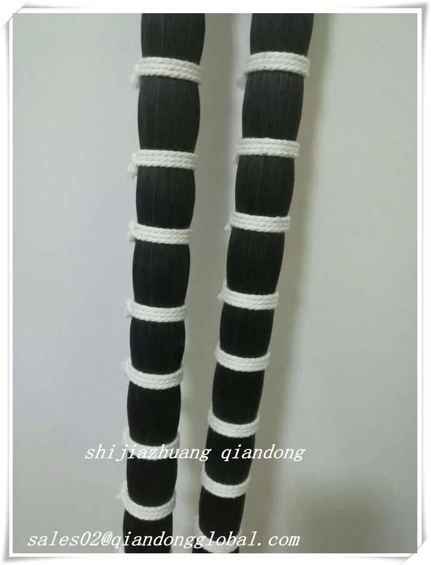 
Sales 31inch Black Color 100% Real Horse Tail Hair Make For Fiddle Bow Hair 