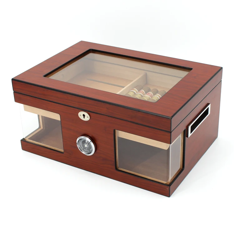 
wholesale modern solid acrylic cigar box cedar wooden cigar humidor 