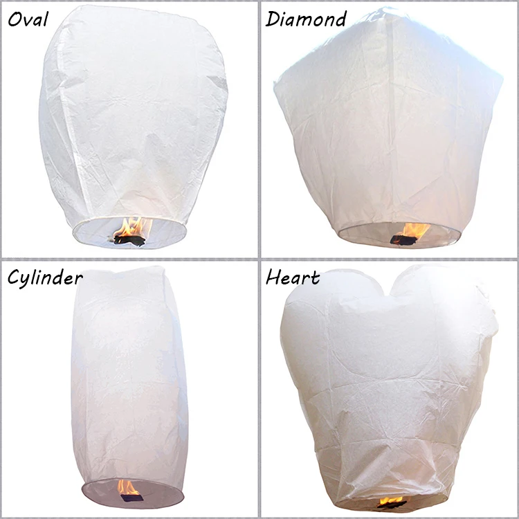 Big White Chinese Wholesale Sky Lantern For Wedding Favors Kongming Lantern Low Price