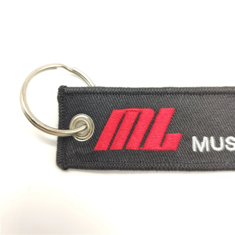 Custom Name tag Racing Bike Motorcycle Embroider Keychain Key Holder