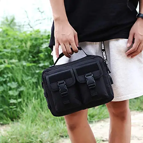 Tactical Messenger Bag Casual Shoulder Bag  Military Handbag Tools Bag with Charger Interface