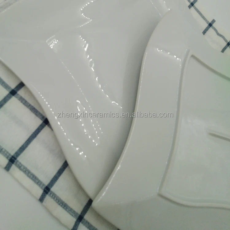 Nordic daily creative irregular shape tableware steak salad pasta dessert white ceramic dinner plate for hotel home restaurant