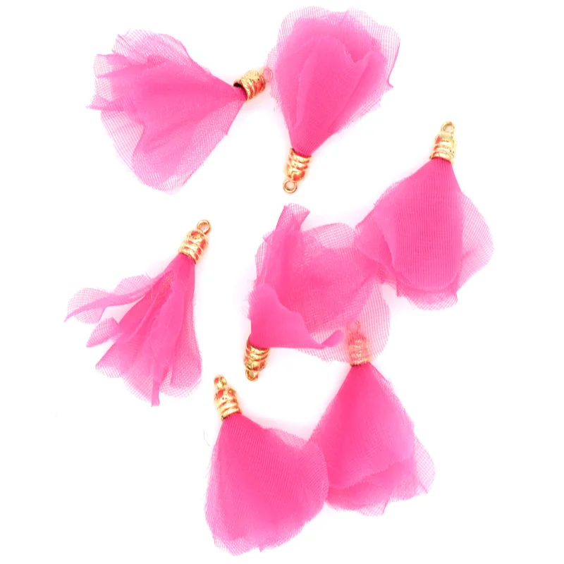 Декоративные золотые металлические подвесные серьги с кисточками