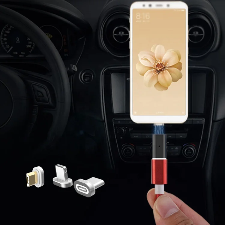 High Quality Type C 3 In 1 Usb Cable Multiple Magnetic Usb Charging Cable Adapter Connector 8 Pin/Type C/Micro Usb Cable