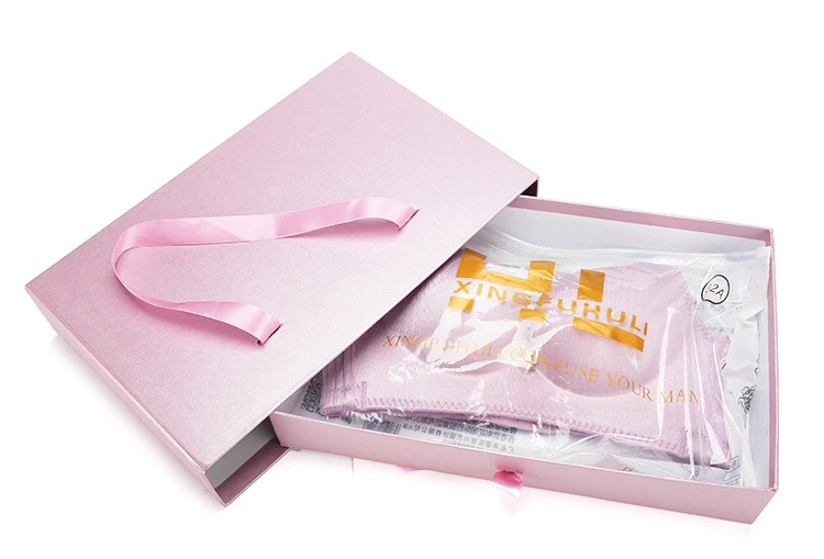 Wholesale custom logo cardboard paper shoe/clothes/T-shirt packaging gift boxes with ribbon closure