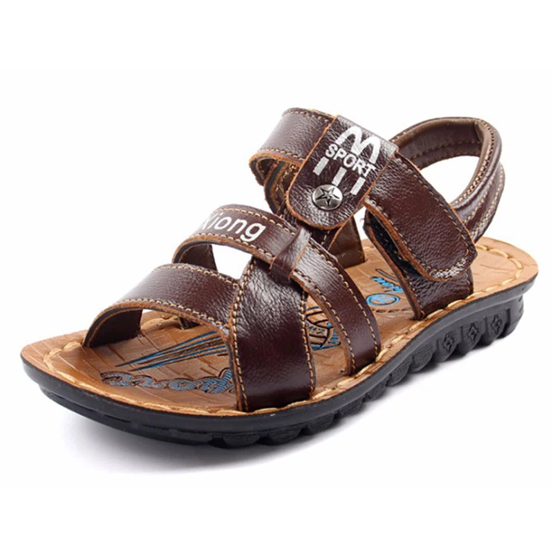Children s shoes sandals 2016 new leather sandals boys big virgin beach baby sandals