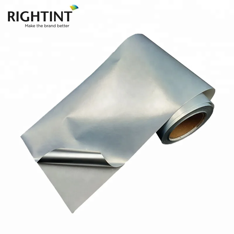 Matt Silver Pet Self Adhesive Backed Mylar Paper Rolls for flexo printing