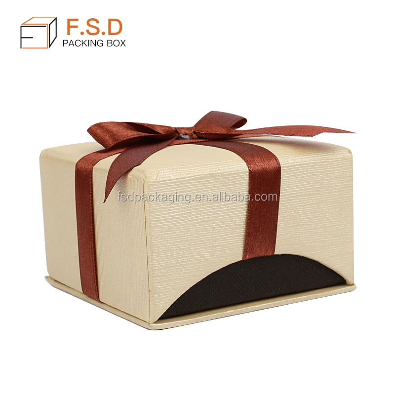 High quality handmade square or rectangle bracelet jewelry packing box  ribbon necklace ring  upper and lower jewelry box