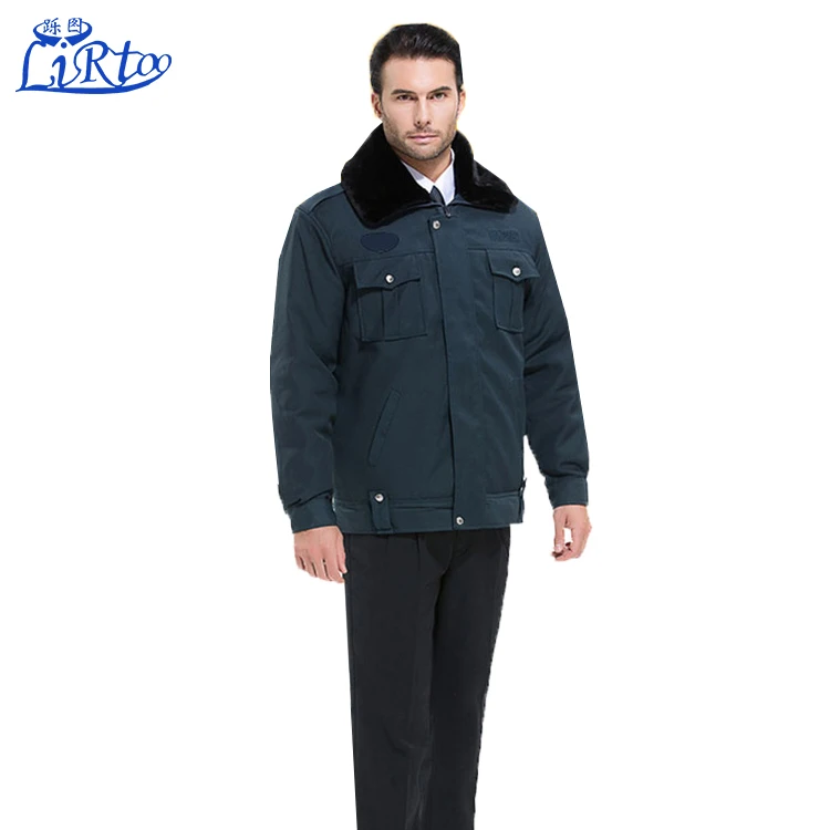 
Wholesale best factory custom winter police thick jacket bulk security safe guard uniform for sale 