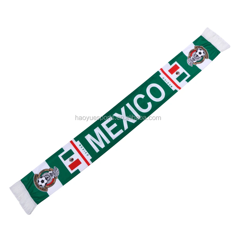 
Cheap Soccer Scarf Custom Mexico Flag Fans Soccer Scarf 