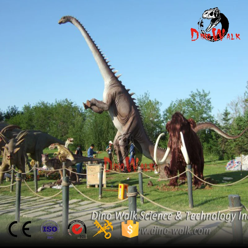 Export Theme Park Animatronic Simulation Long Neck Dinosaur Statue