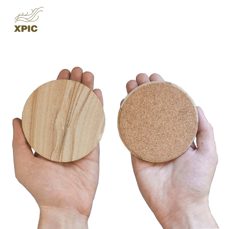 Standard Size Cup Custom Stone Blank Cork Coaster Marble