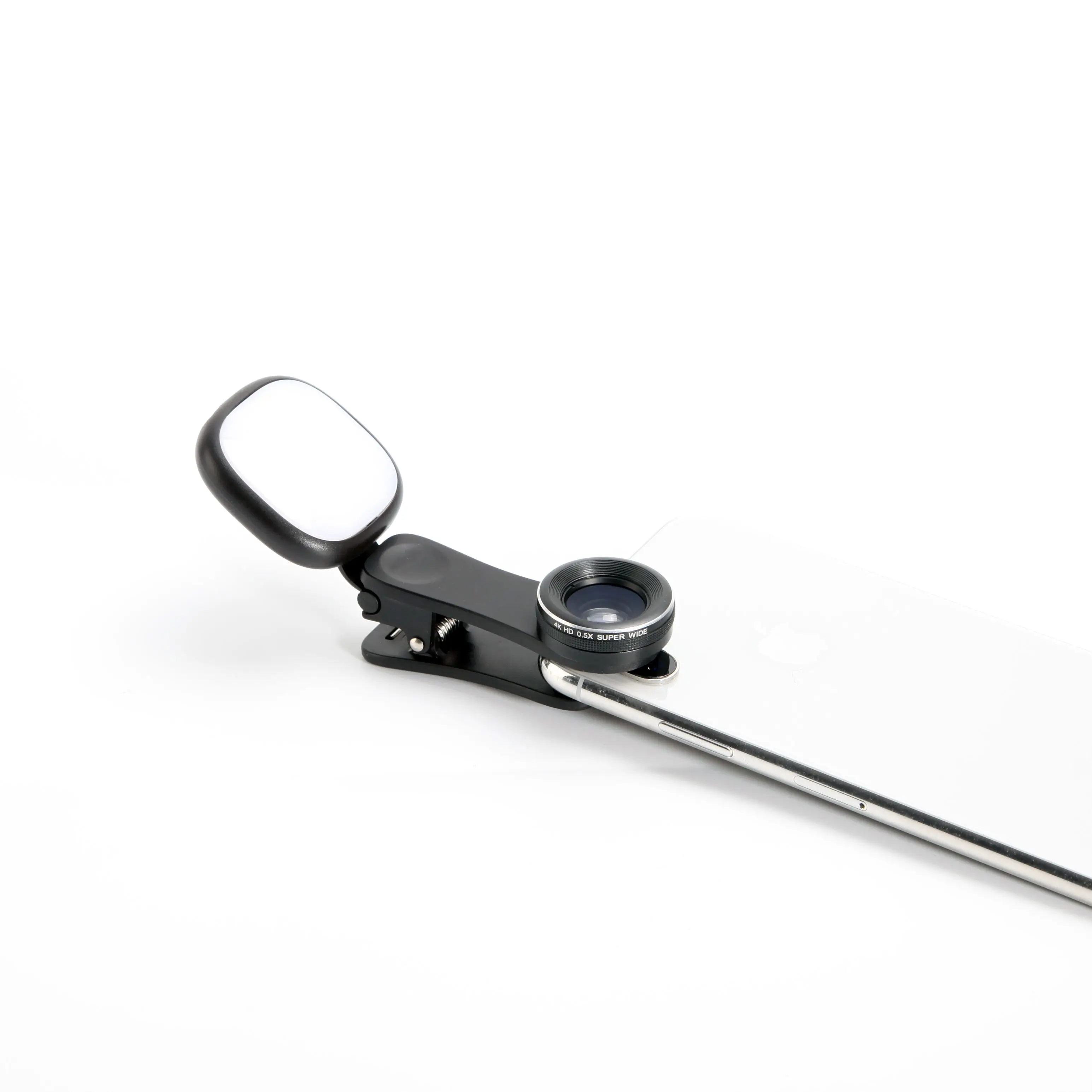 
mobile Phone Lens Universal Clip with flash light Smartphone Camera Lenses Wide Angle Macro Fish Eye for Phone 
