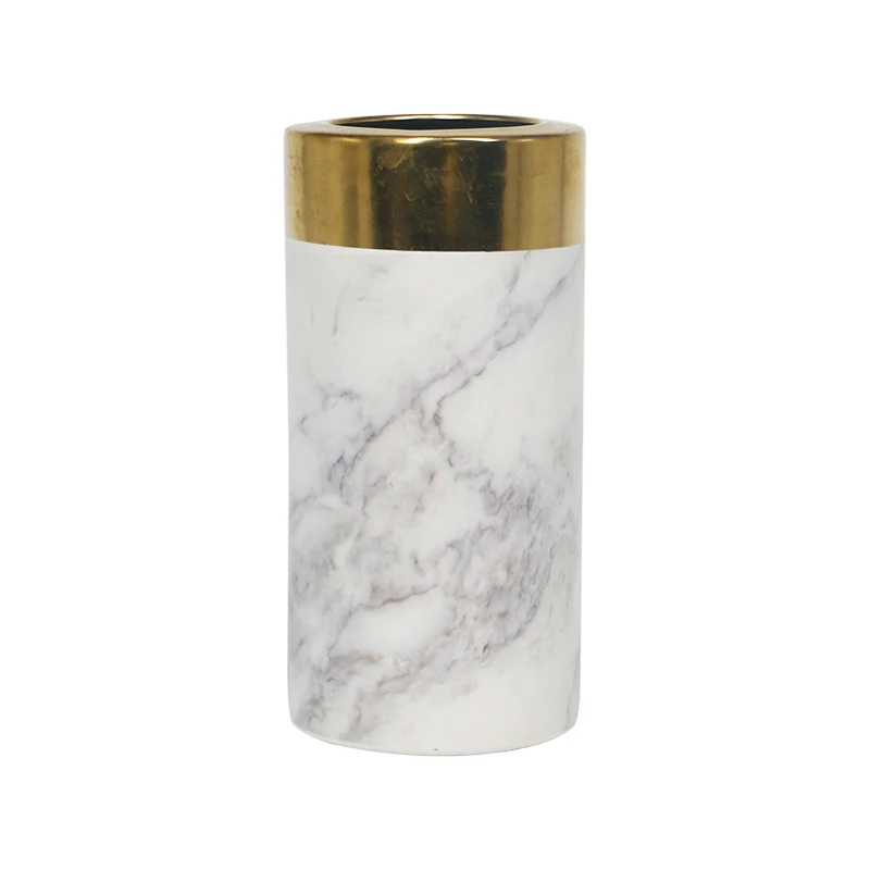 
Jingdezhen modern ceramic table flower vase with marbling color for home hotel office decoration porcelain 