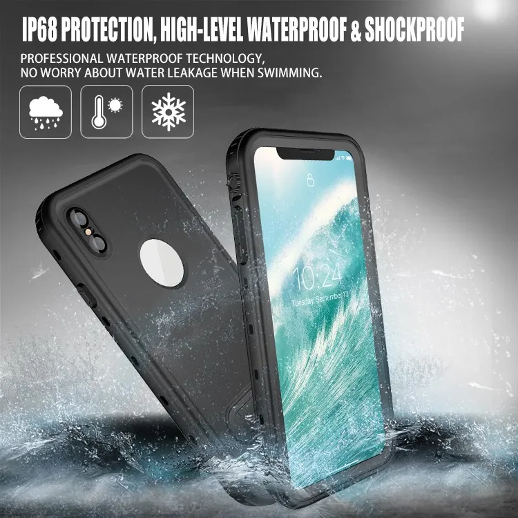 Custom Personal logo rugged smart anti-fall shock proof  water proof tpu pc mobile phone cases for iphone XS MAX