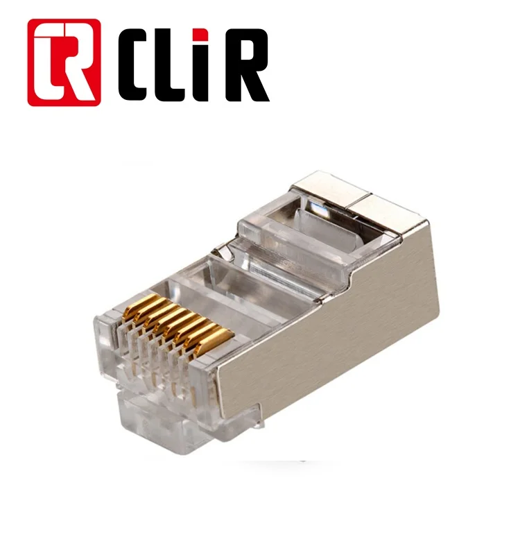 FTP Cat5e CAT6 RJ 45 Connector RJ45 For Stranded Solid network cable 8P8C Gold Plated RJ45 Jack Plug with UTP