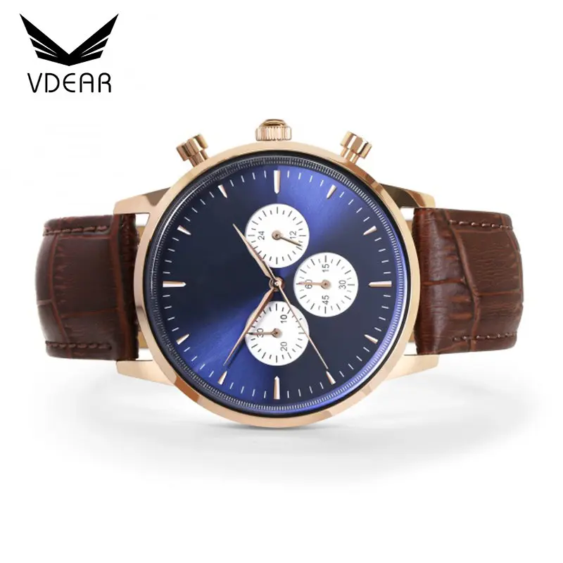 China wholesale cheap custom watches men chrono quartz bezel japan movt with sub dials