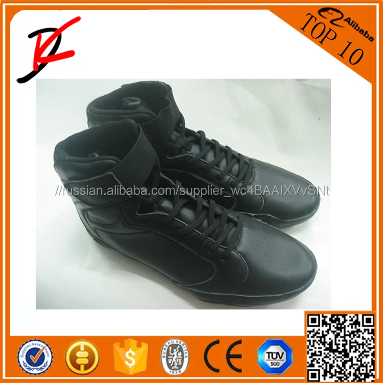 Подлинная быка кожи борьба обувь раскол подошвой завод в Китае черный цвет солдат герой спортивной обуви