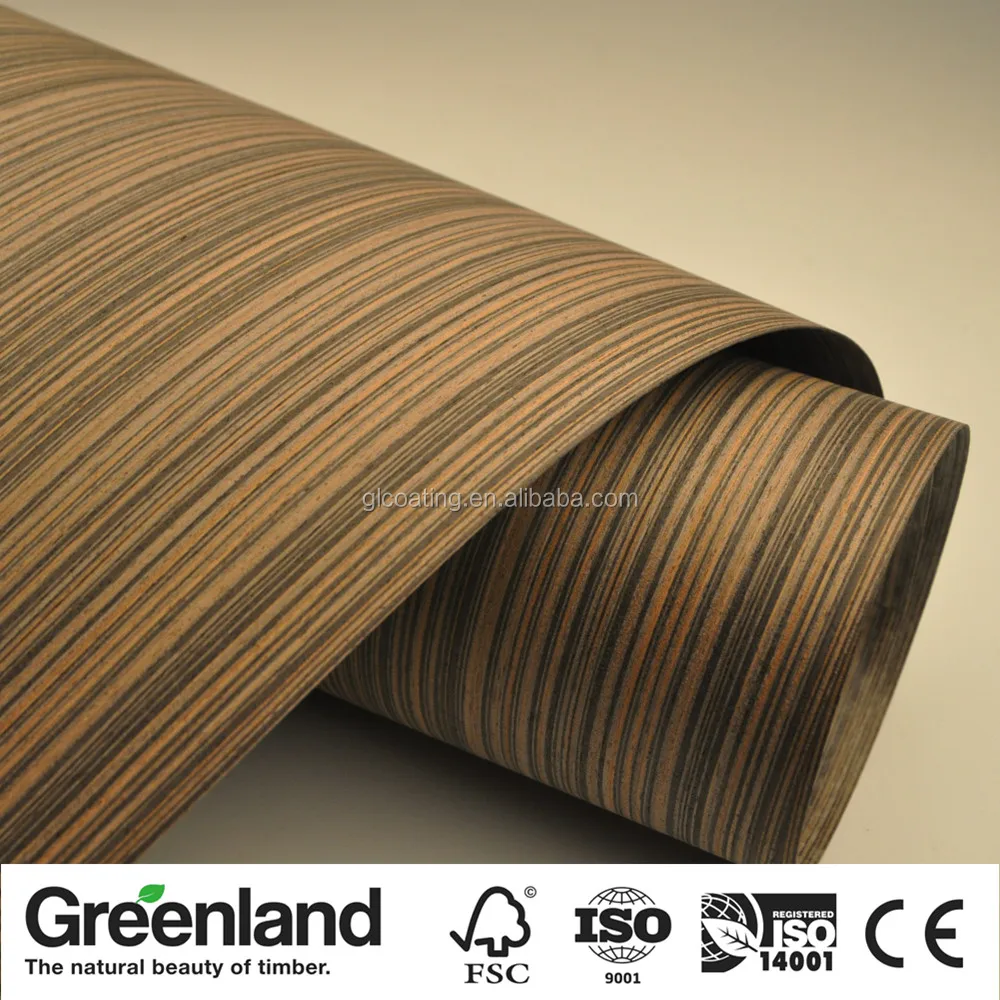 Zebrano ev fancy veneer for plywood MDF covering