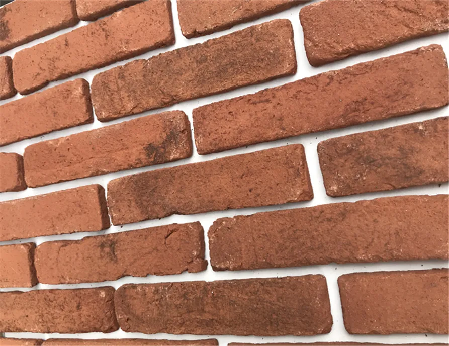 Традиционный красный античный кирпич ручной работы в старинном стиле для украшения стен