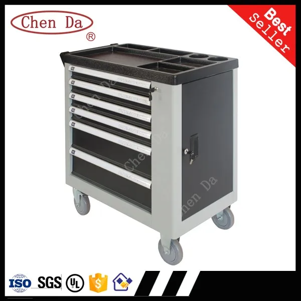 Metal Tool Cabinet with Auto Repair Tools Box Set Tool Storage Cabinet Power Coating 6 Drawers Steel CD-3306BBS 0.6~0.8mm OEM
