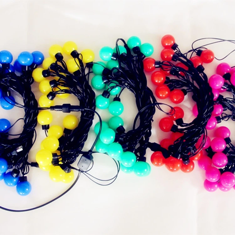Pretty Indoor Hanging String Bulb Festoon Light Chain With Balls