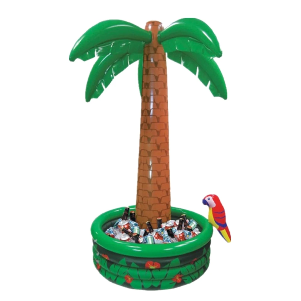 Customized Large Coconut Plam Tree PVC Inflatable Floating Cooler Ice Bucket