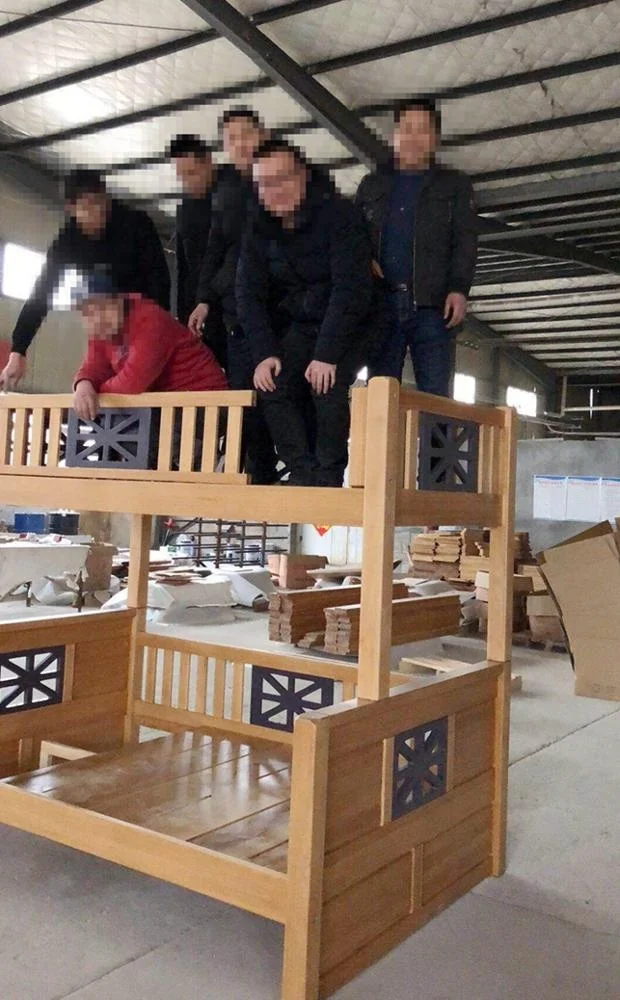 
gray funky bunk bed with desk for sale 