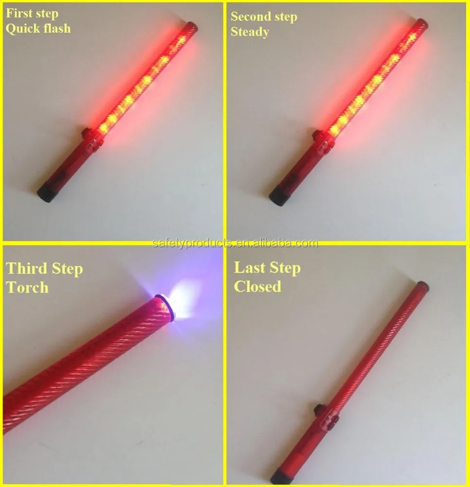 length 54cm multifunction traffic baton whistle rechargeable traffic stick AA