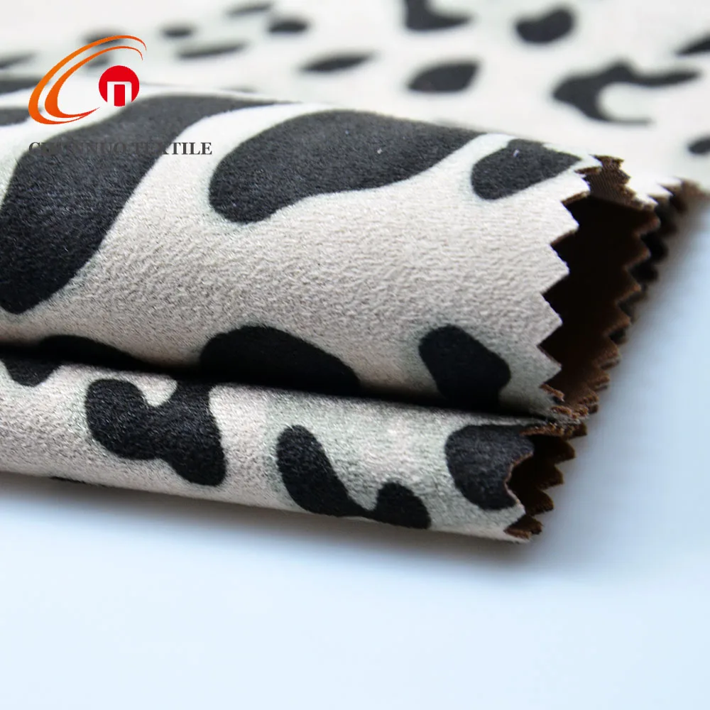 
 Полиэстер Chunnuo, эластичная трикотажная замшевая ткань с леопардовым принтом для подводного плавания  