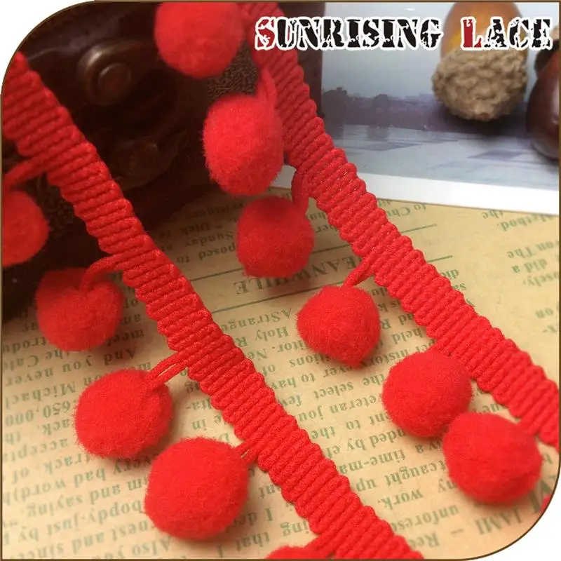 Customized Fancy High Quality Indian Pompom Lace Fringe