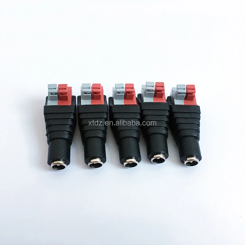 Monitor Engineering Power DC Female Solderless-free 12V Surveillance Camera Red Terminal DC connector