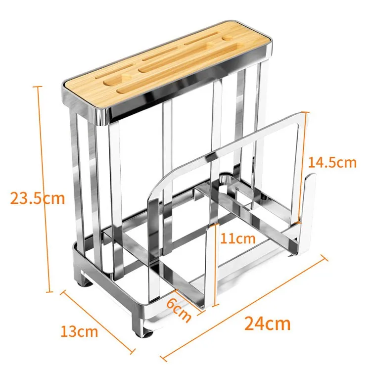 Многофункциональный настольный органайзер для кухонной утвари, органайзер для хранения, держатель для сушки ножей из нержавеющей стали