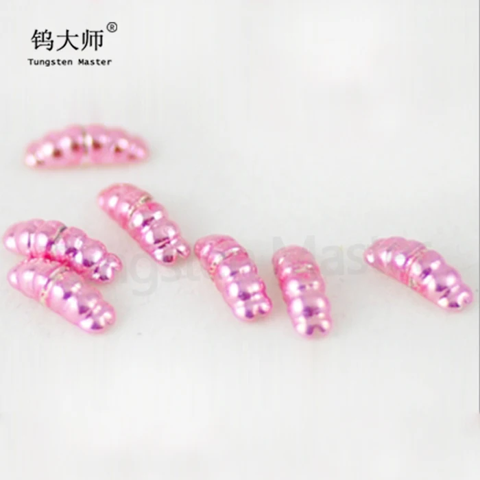 Multi-size and colors fly tying worm shape tungsten fishing beads for outdoor fishing