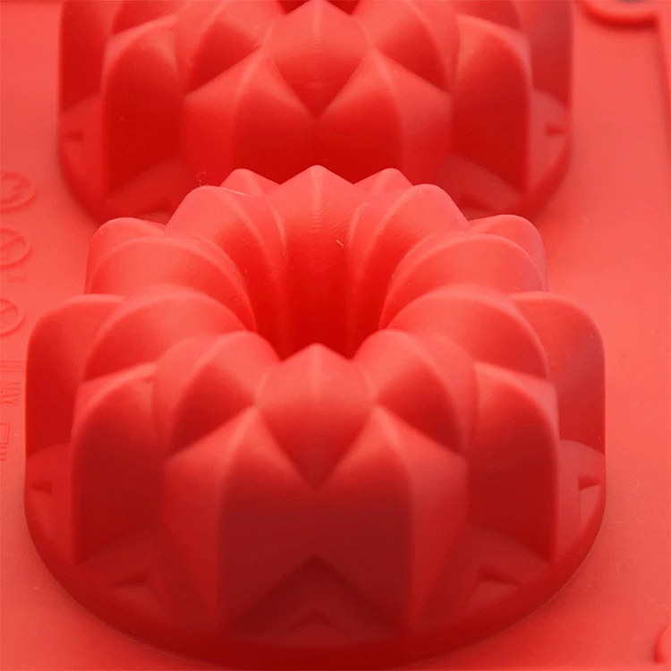 Cake Pan Silicone Cake Mold-6 Cavities Baking Mold, Bakeware Nonstick Silicone Cake Tools Moulds 100pcs Rich Experience 152g