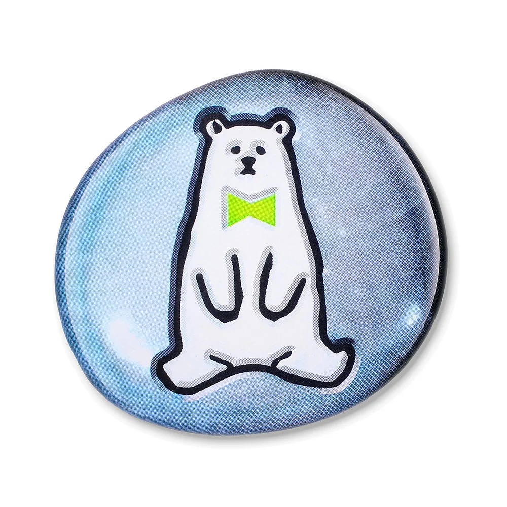 MORCART Best selling products on the stone painted polar bear series refrigerator stickers, polar bear epoxy refrigerator