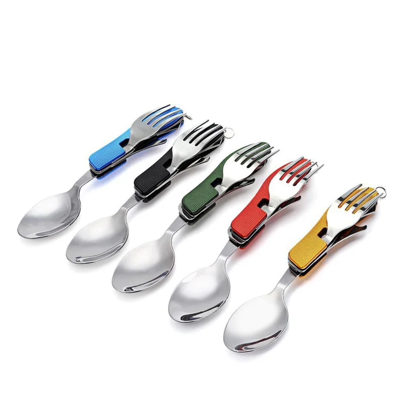 Набор съемных столовых приборов с ножом, ложкой, вилкой и открывалкой для бутылок