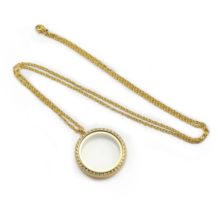 25mm/30mm Round Shape Various Color Stainless Steel Glass Locket  Floating Locket