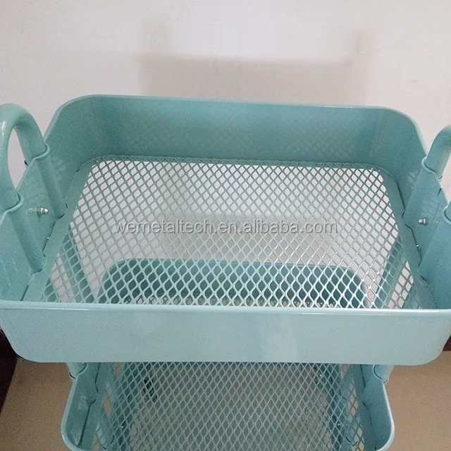 Современные мульти-цвета 3 яруса кружевных Кухонная Тележка, колеса, овощной стеллаж для хранения мелких Кухонная Тележка