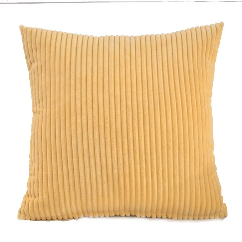 Cheersee soild pillow cover white grey soft warm moroccan decorative stripe Corduroy velvet home decor cushion cover for sofa