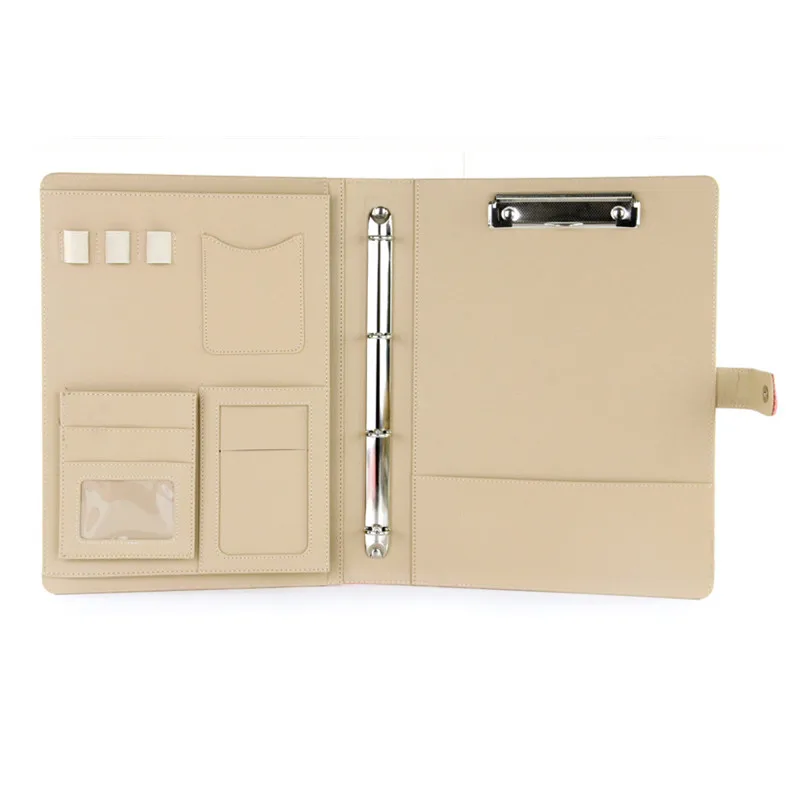 Colorful leather file folder cute padfolio for women