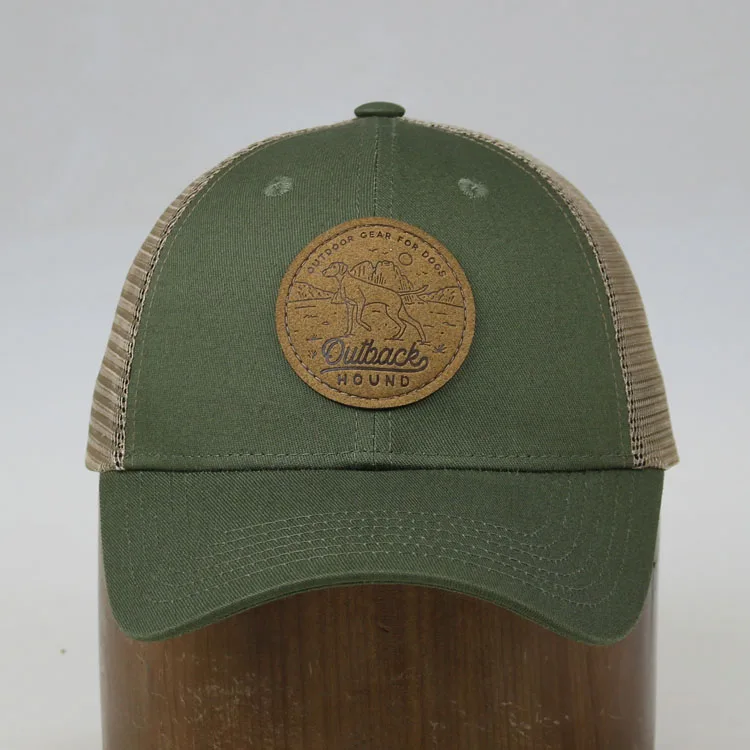 High Quality Personalized promotional trucker hats wholesale custom trucker leather patch cap