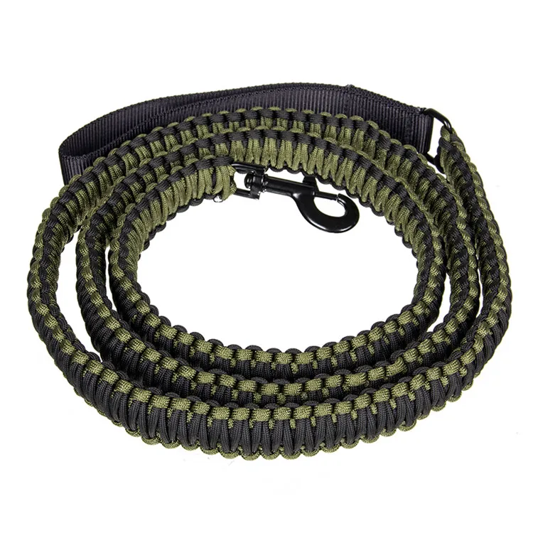200cm Long Nylon adjustable paracord cotton rope dog leash nylon braided paracord dog leash retractable
